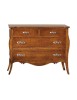 MOBILI 2G - COMÒ CLASSICO 4 CASSETTI LEGNO NOCE BASSANO 116x54x91 VISTA FRONTALE