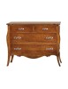 MOBILI 2G - COMÒ CLASSICO 4 CASSETTI LEGNO NOCE BASSANO 116x54x91 VISTA FRONTALE