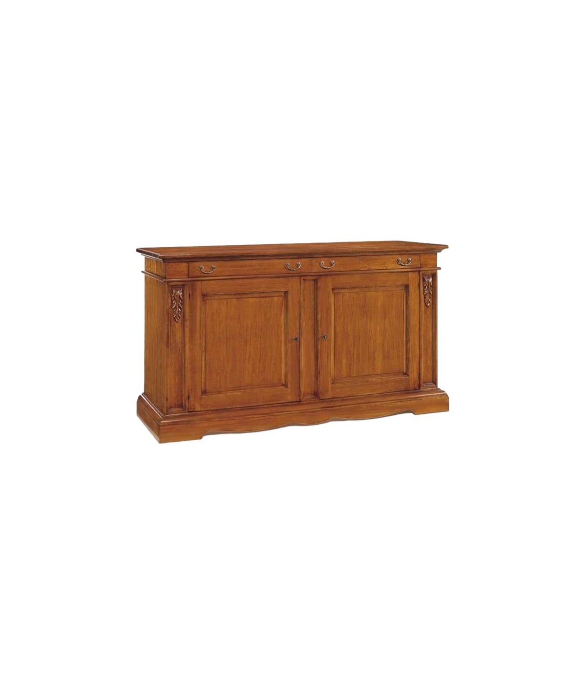 MOBILI 2G - MADIA CREDENZA IN LEGNO FINITURA BASSANO 220x115x60 VISTA FRONTALE