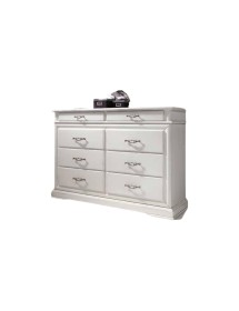 MOBILI 2G - COMÒ  8 CASSETTI IN LEGNO LACCATO BIANCO L.150 P.53 H.102 vista laterale