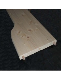 MOBILI 2G - CAMERETTA DA LETTO SINGOLO LEGNO MASSELLO COLORE ROSA vista longone laterale letto