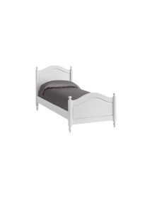 LETTO SINGOLO SHABBY BIANCO SPORCO 100x212x112 (6072)