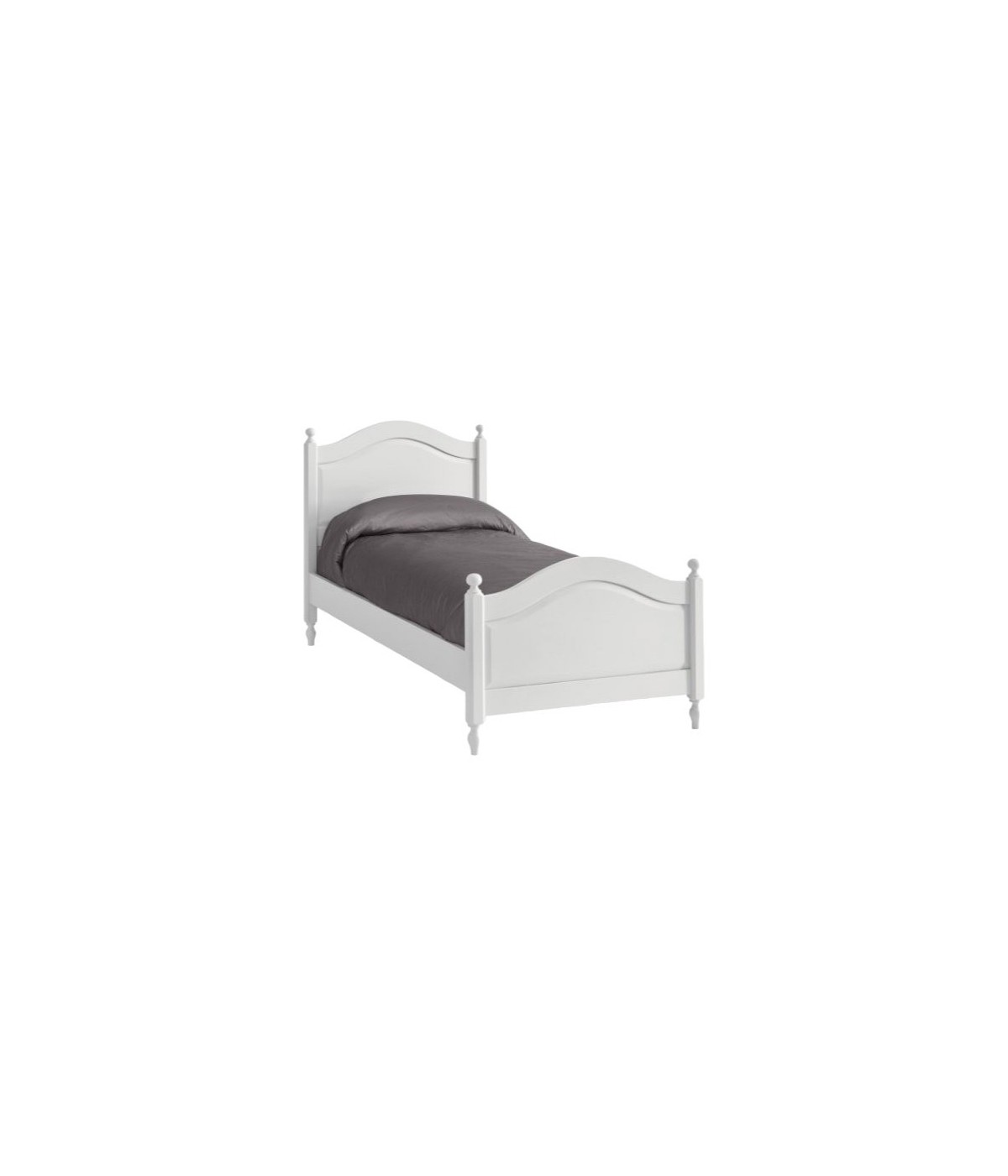 LETTO SINGOLO SHABBY BIANCO SPORCO 100x212x112 (6072)