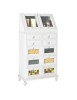 MOBILI 2G - DISPENSA PASTAIA ARTE POVERA LEGNO BIANCO 80X42X153H vista frontale