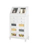 MOBILI 2G - DISPENSA PASTAIA ARTE POVERA LEGNO BIANCO 80X42X153H vista frontale
