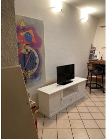 MOBILI 2G - PORTA TV BIANCO IN LEGNO ARTE POVERA 160x46x56 VISTA FRONTALE