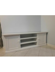 MOBILI 2G - PORTA TV 2 ANTE IN LEGNO SHABBY BIANCO 160x46x56 VISTA LATERALE