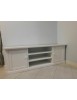 MOBILI 2G - PORTA TV 2 ANTE IN LEGNO SHABBY BIANCO 160x46x56 VISTA LATERALE