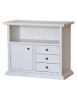 MOBILI 2G - PORTA TV IN LEGNO SHABBY CHIC BIANCO 84x40x80 VISTA FRONTALE