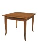 MOBILI 2G - TAVOLO FISSO CLASSICO LEGNO MASSELLO TINTA NOCE (80X80) VISTA FRONTALE