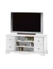 MOBILI 2G - PORTA TV 4 CASSETTI IN LEGNO SHABBY BIANCO 117x49x53 VISTA FRONTALE