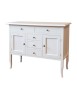 MOBILI 2G - MADIA CREDENZA IN LEGNO BIANCO OPACO 100x40x85h vista frontale