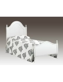 MOBILI 2G - LETTO SINGOLO ARTE POVERA LACCATO BIANCO OPACO  L.100 P.212 HT.135