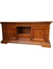 MOBILI 2G - PORTA TV IN LEGNO 2 ANTE SCORREVOLI NOCE BASSANO L.169 P.53 H.75 vista frontale