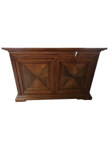MOBILI 2G - MADIA CREDENZA LEGNO 2 ANTE 2 NH. 115 NOCE BASSANO L.160 P.53 VISTA FRONTALE