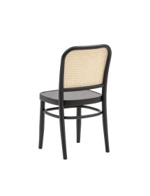MOBILI 2G - SET 2 SEDIE PAGLIA DI VIENNA IN LEGNO NERO 45X47X87 VISTA SCHIENALE