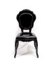 MOBILI 2G - SET 2 SEDIE IN POLIPROPILENE NERO LUCIDO VICTORIA GHOST vista frontale