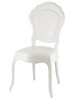 MOBILI 2G - SET 2 SEDIE IN POLIPROPILENE BIANCO LUCIDO VICTORIA GHOST VISTA FRONTALE