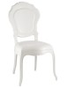 MOBILI 2G - SET 2 SEDIE IN POLIPROPILENE BIANCO LUCIDO VICTORIA GHOST VISTA FRONTALE