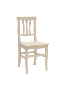 Set 2 sedie classiche legno avorio seduta legno 46x44x90