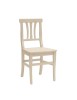 Set 2 sedie classiche legno avorio seduta legno 46x44x90
