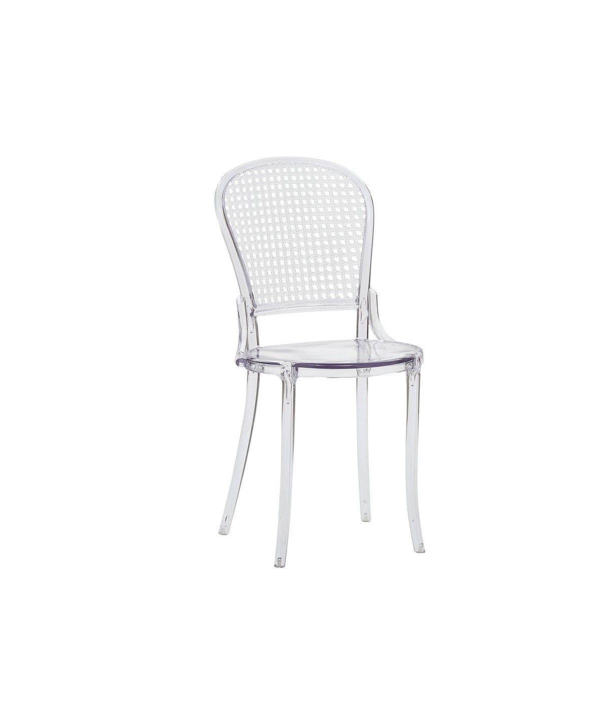 MOBILI 2G - Set 2 sedie deisgn polipropilene trasparente 46X55X88 vista frontale