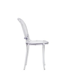 MOBILI 2G - Set 2 sedie design polipropilene trasparente 46X55X88 vista laterale