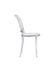 MOBILI 2G - Set 2 sedie design polipropilene trasparente 46X55X88 vista laterale