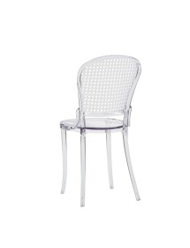 MOBILI 2G - Set 2 sedie design polipropilene trasparente 46X55X88 vista schienale