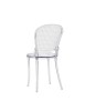 MOBILI 2G - Set 2 sedie design polipropilene trasparente 46X55X88 vista schienale