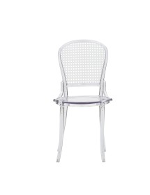 MOBILI 2G - Set 2 sedie design polipropilene trasparente 46X55X88 vista posteriore