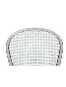 MOBILI 2G - Set 2 sedie design polipropilene trasparente fumè 46X55X88 vista schienale paglia di vienna