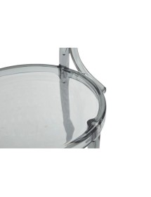 MOBILI 2G - Set 2 sedie design polipropilene trasparente fumè 46X55X88 vista seduta