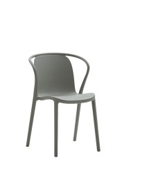 Set 4 Sedie Design Polipropilene Colore Grigio 54X54X80 vista frontale