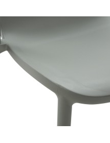 Set 4 Sedie Design Polipropilene Colore Grigio 54X54X80 vista seduta