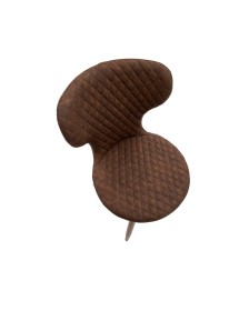 MOBILI 2G - Set 4 Sedie Moderne Ecopelle colore cuoio Rombi 46X84X56 vista frontale