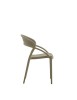 MOBILI 2G - Set 4 Sedie Design Polipropilene e fibra di vetro Tortora 54X56X82 vista laterale