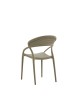 MOBILI 2G - Set 4 Sedie Design Polipropilene e fibra di vetro Tortora 54X56X82 vista schienale