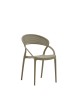 MOBILI 2G - Set 4 Sedie Design Polipropilene e fibra di vetro Tortora 54X56X82 vista frontale
