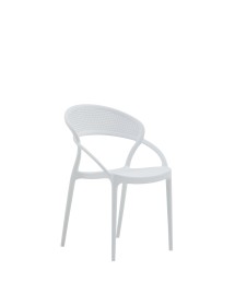 MOBILI 2G - Set 4 Sedie Design Polipropilene e fibra di vetro bianco 54X56X82 vista frontale