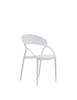 MOBILI 2G - Set 4 Sedie Design Polipropilene e fibra di vetro bianco 54X56X82 vista frontale