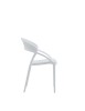 MOBILI 2G - Set 4 Sedie Design Polipropilene e fibra di vetro bianco 54X56X82 vista laterale