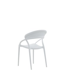 MOBILI 2G - Set 4 Sedie Design Polipropilene e fibra di vetro bianco 54X56X82 vista schienale