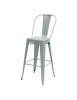 MOBILI 2G - SET DA 4 Sgabelli moderni metallo grigio metallizzato 45x43x120 vista frontale