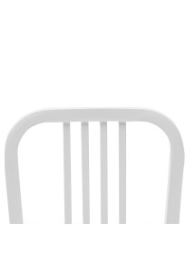 MOBILI 2G - SET 2 Sedie moderne metallo bianco lucido 41x46x83 vista schienale