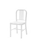 MOBILI 2G - SET 2 Sedie moderne metallo bianco lucido 41x46x83 vista frontale
