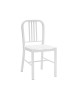 MOBILI 2G - SET 2 Sedie moderne metallo bianco lucido 41x46x83 vista frontale