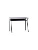MOBILI 2G - Banco Scuola moderno metallo nero piano melaminico nero 100x50x76,5 vista frontale