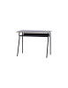 MOBILI 2G - Banco Scuola moderno metallo nero piano melaminico nero 100x50x76,5 vista frontale