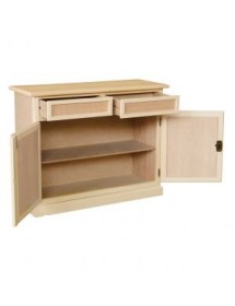 MOBILI 2G -  MADIA CREDENZA IN LEGNO GREZZA 2 ANTE 2 CASSETTI L.105 P.42 H.86